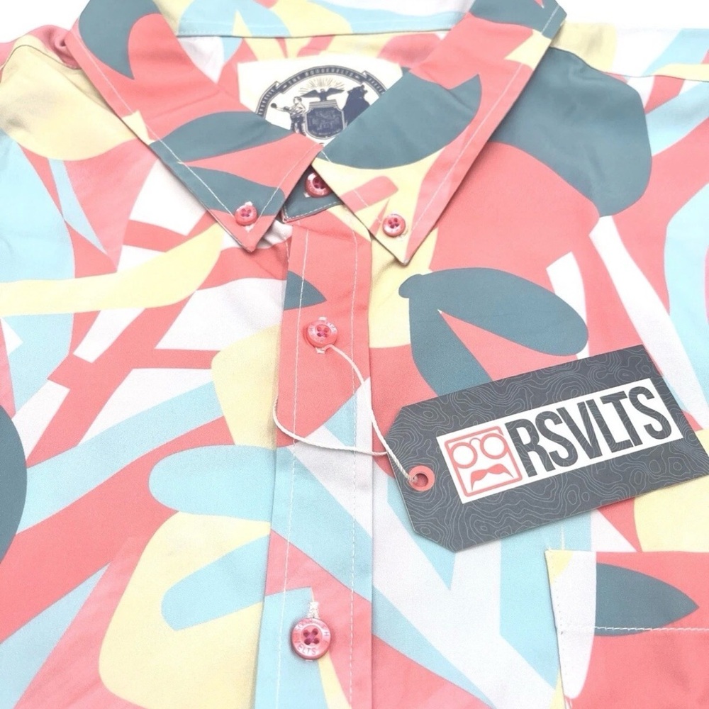 RARE RSVLTS Mens 2XL Bayshore Coral Retail Exclusive Color Way‎